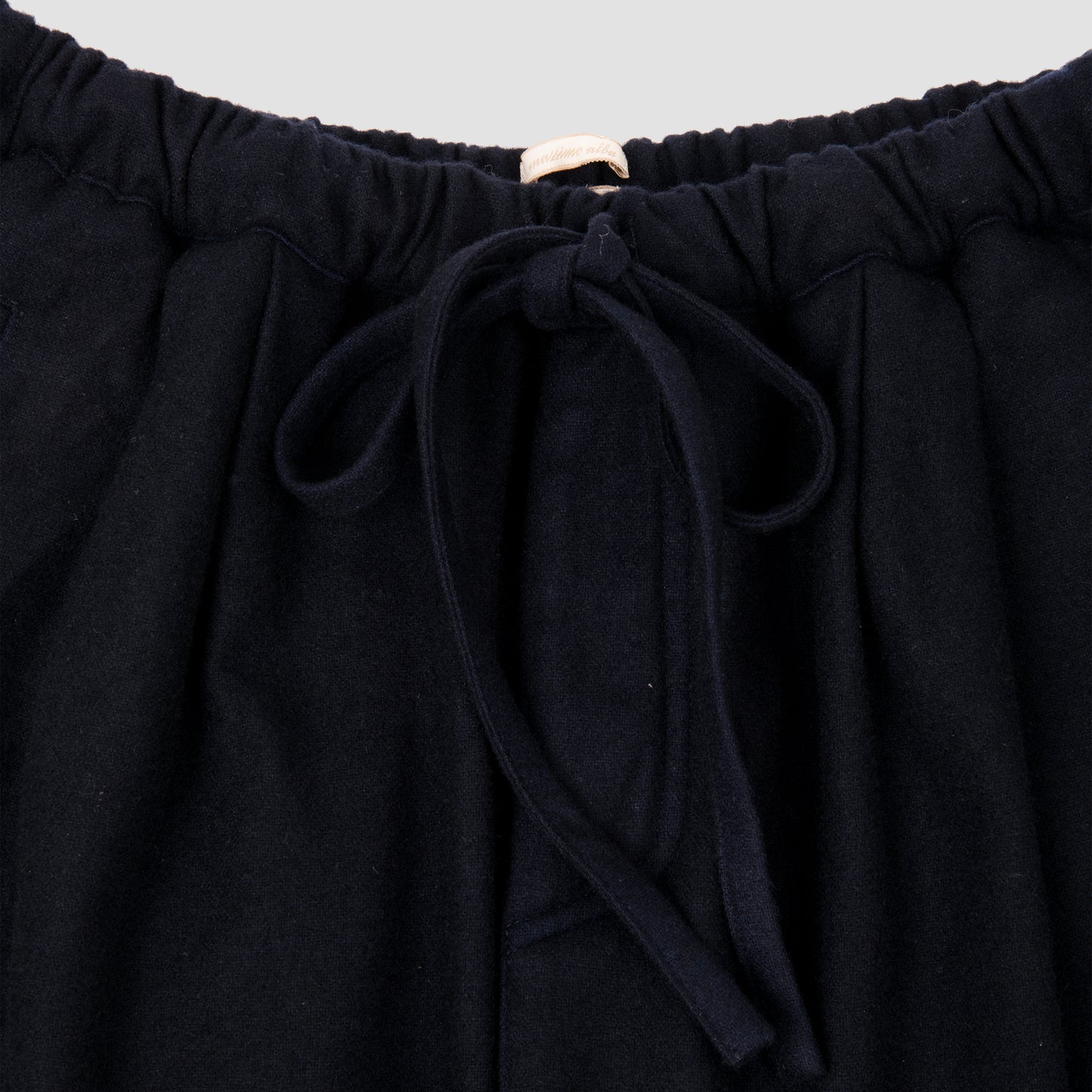 Pleated Pants with Coulisse Dark Blue