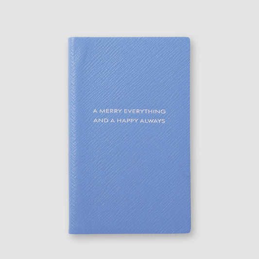 A Merry Everything and a Happy Always Panama Notebook Nile Blue