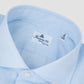 Light Blue & White micro check, Eduardo Spread Collar, Napoli Fit 170/2 Dress Shirt