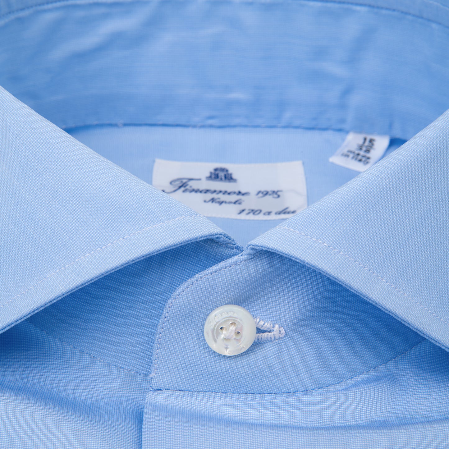 Blue End on End, Eduardo Spread Collar, Napoli Fit 170/2 Dress Shirt