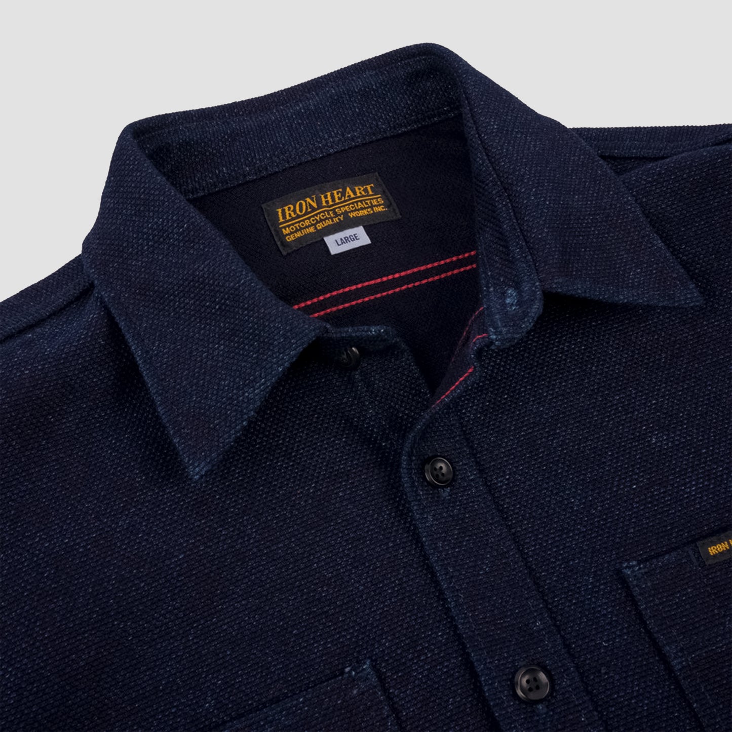 21oz Sashiko Work Shirt Indigo