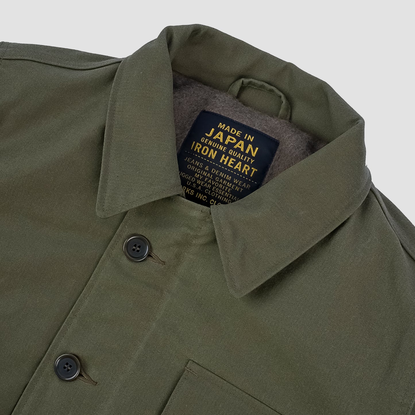 Oiled Whipcord A2 Deck Jacket Green