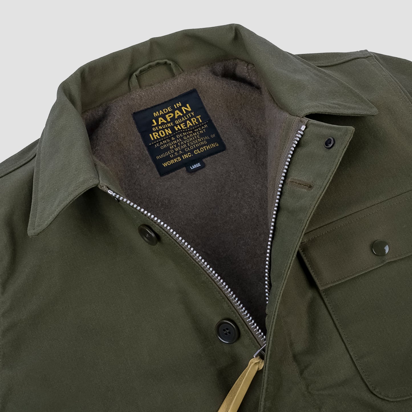 Oiled Whipcord A2 Deck Jacket Green