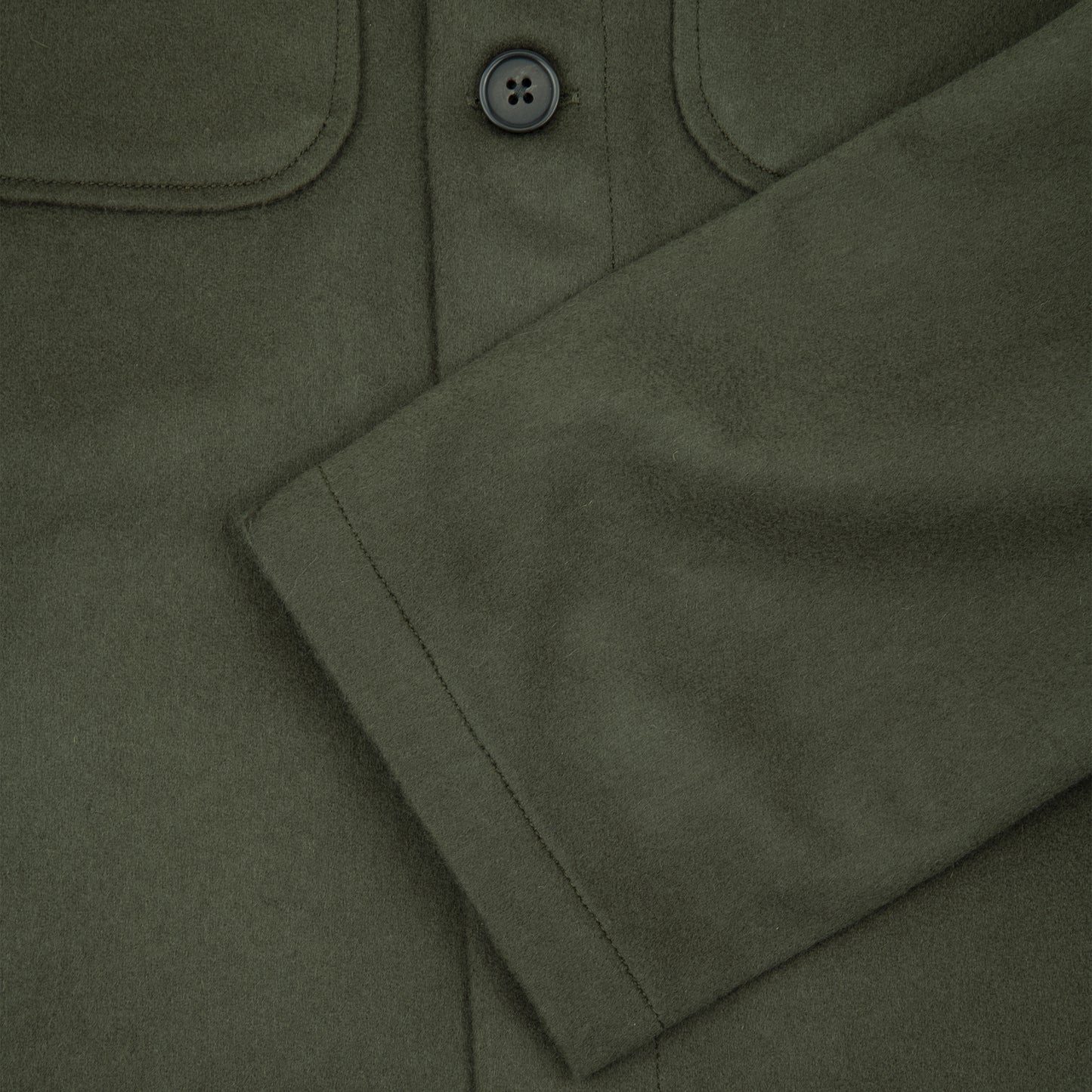 HARRISON OVERSHIRT Italian Wool Cashmere Olive