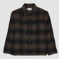 HARRISON OVERSHIRT Italian Jersey Cotton Wool Dark Brown /Black