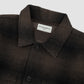 HARRISON OVERSHIRT Italian Jersey Cotton Wool Dark Brown /Black