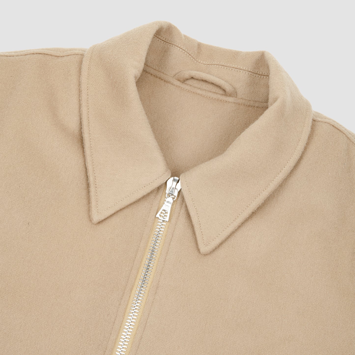 MATTY BOMBER Italian Wool Cashmere Beige