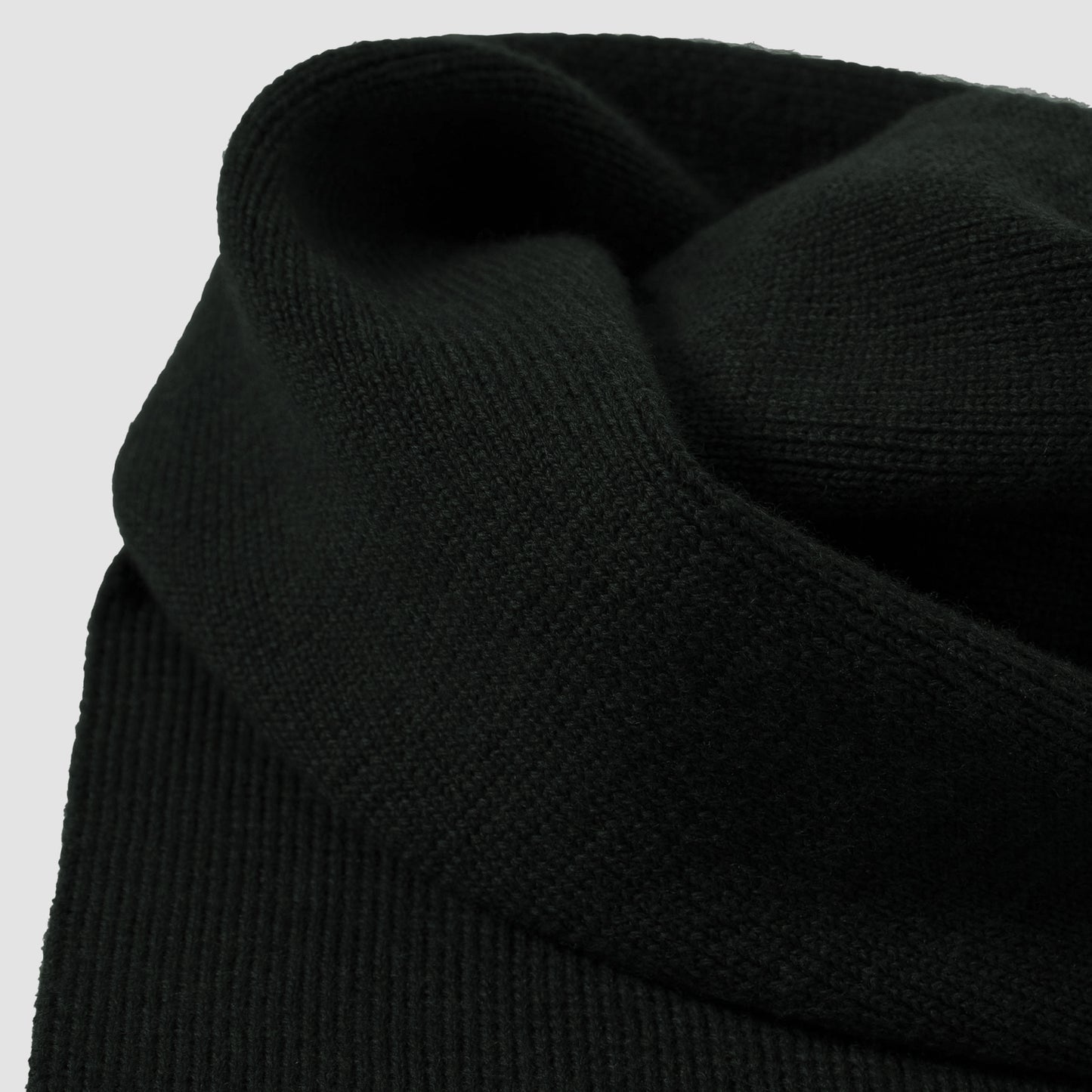 Merino Wool Ribbed Classic Scarf Dark Teal