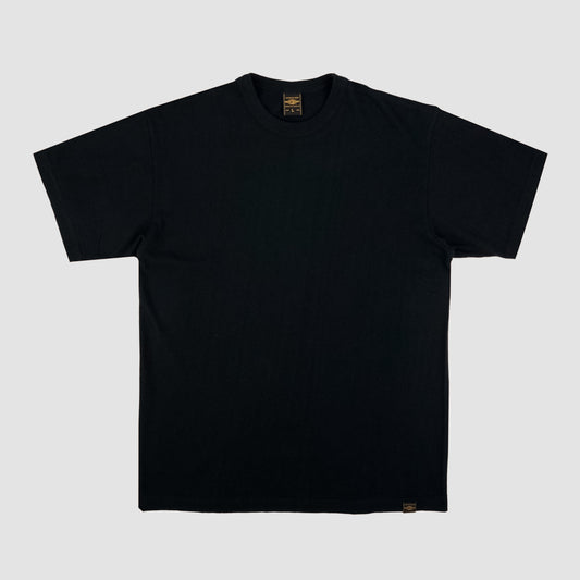 6.5oz Loopwheel Crew Neck T-Shirt with Longer Body Black