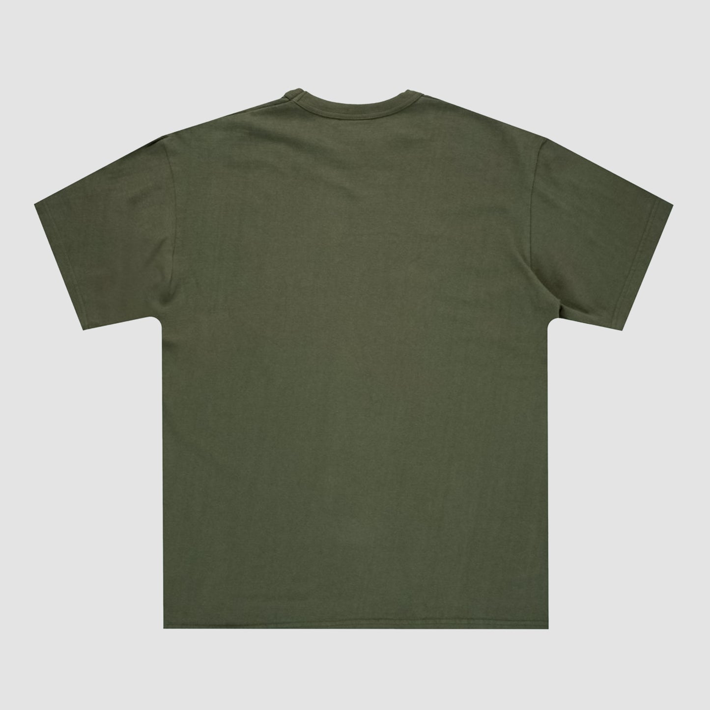 6.5oz Loopwheel Crew Neck T-Shirt with Longer Body Olive