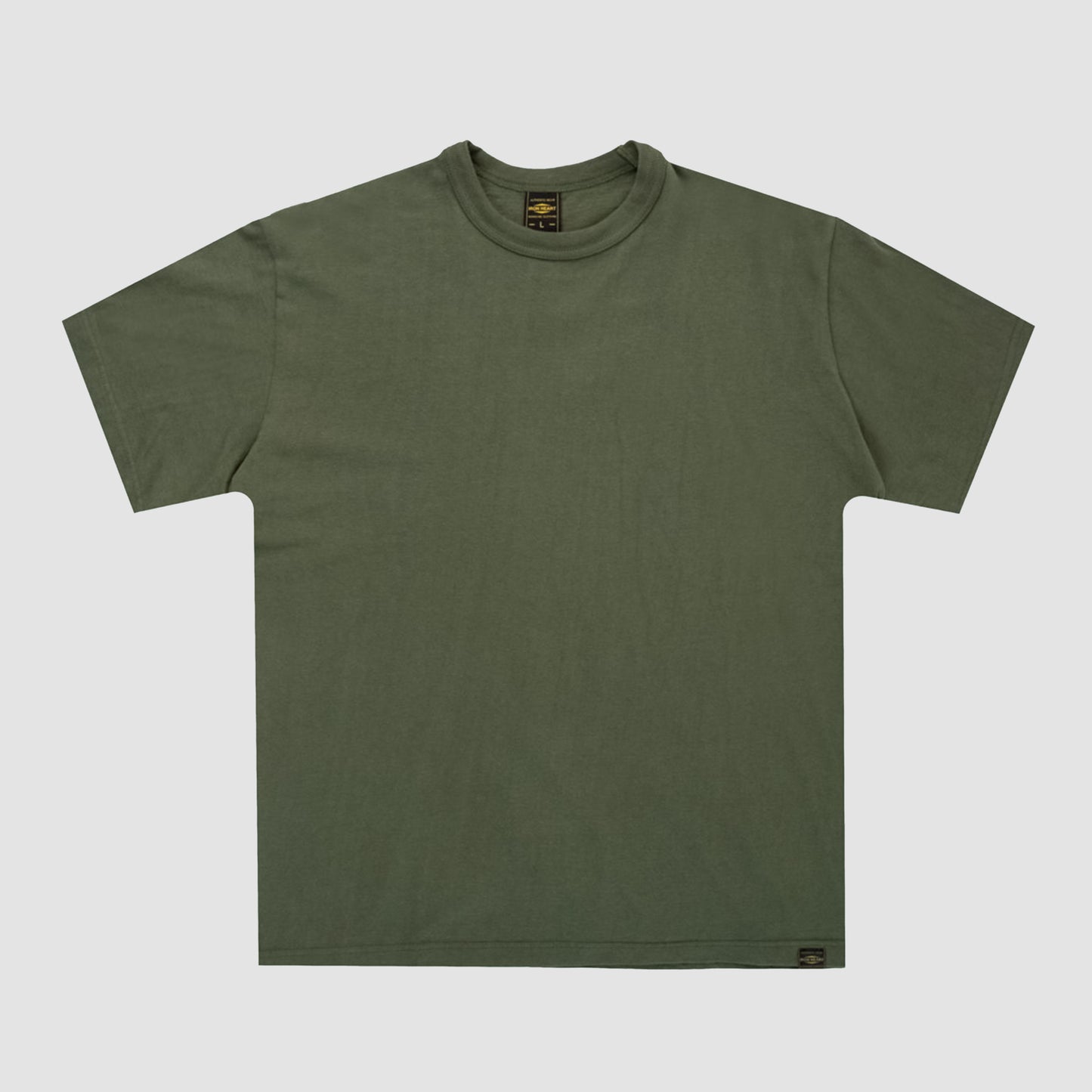 6.5oz Loopwheel Crew Neck T-Shirt with Longer Body Olive