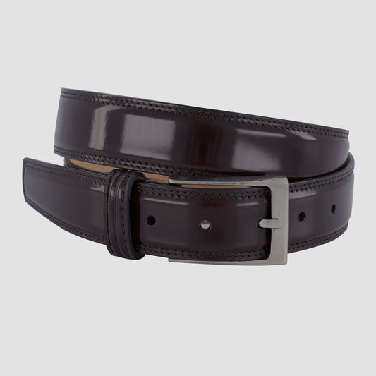 Belt cordovan leather- burgundy