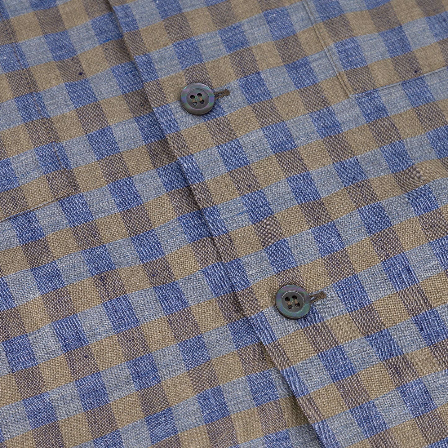 Barena Bajoco Solana Checked Shirt Khaki & Blue