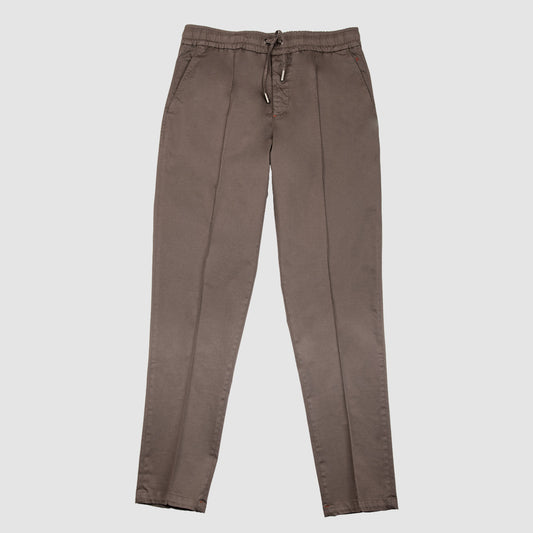 Satin Comfort Drawstring Pants - Khaki