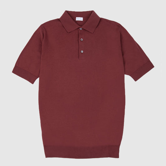 Knit Polo Fine Gauge - Cherry