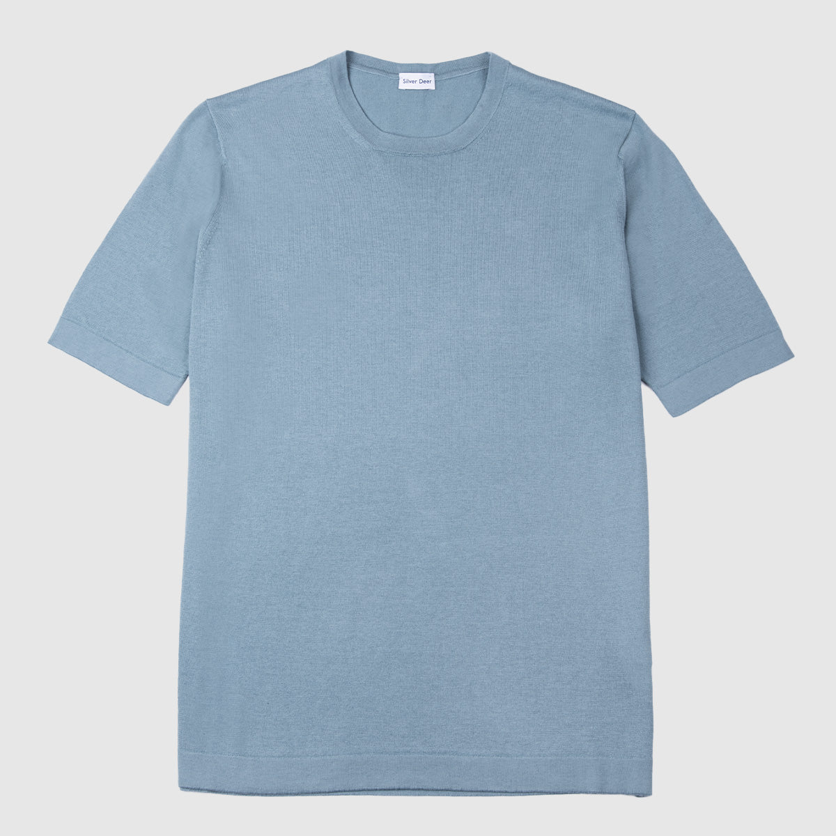 Knit T-Shirt Fine Guage - Ocean Blue