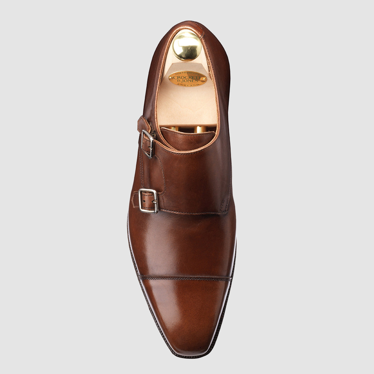 Lowndes Dark Brown Burnished Calf Leather sole Silver Santa Fe